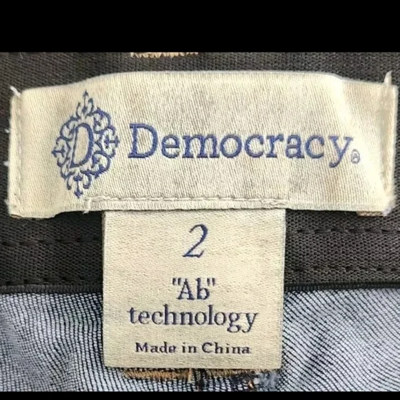 Democracy AB Technology Jeans Womens Size 2 Denim Stretch Tapered Blue Dark Wash - Picture 5 of 5